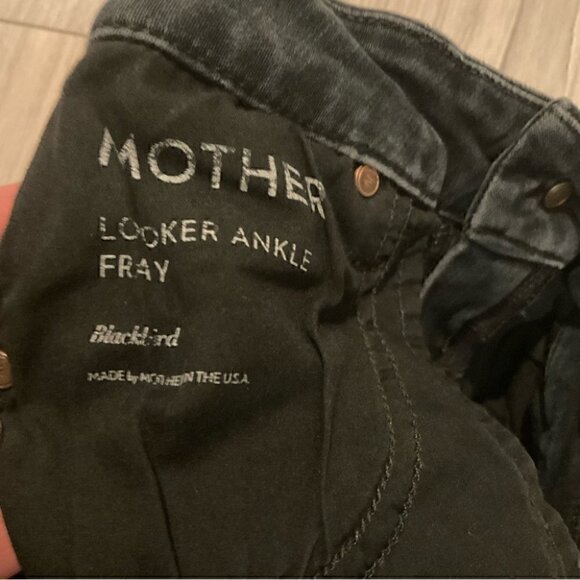 MOTHER Looker Ankle Fray Blackbird Wash Jeans Size 24 - Picture 5 of 6